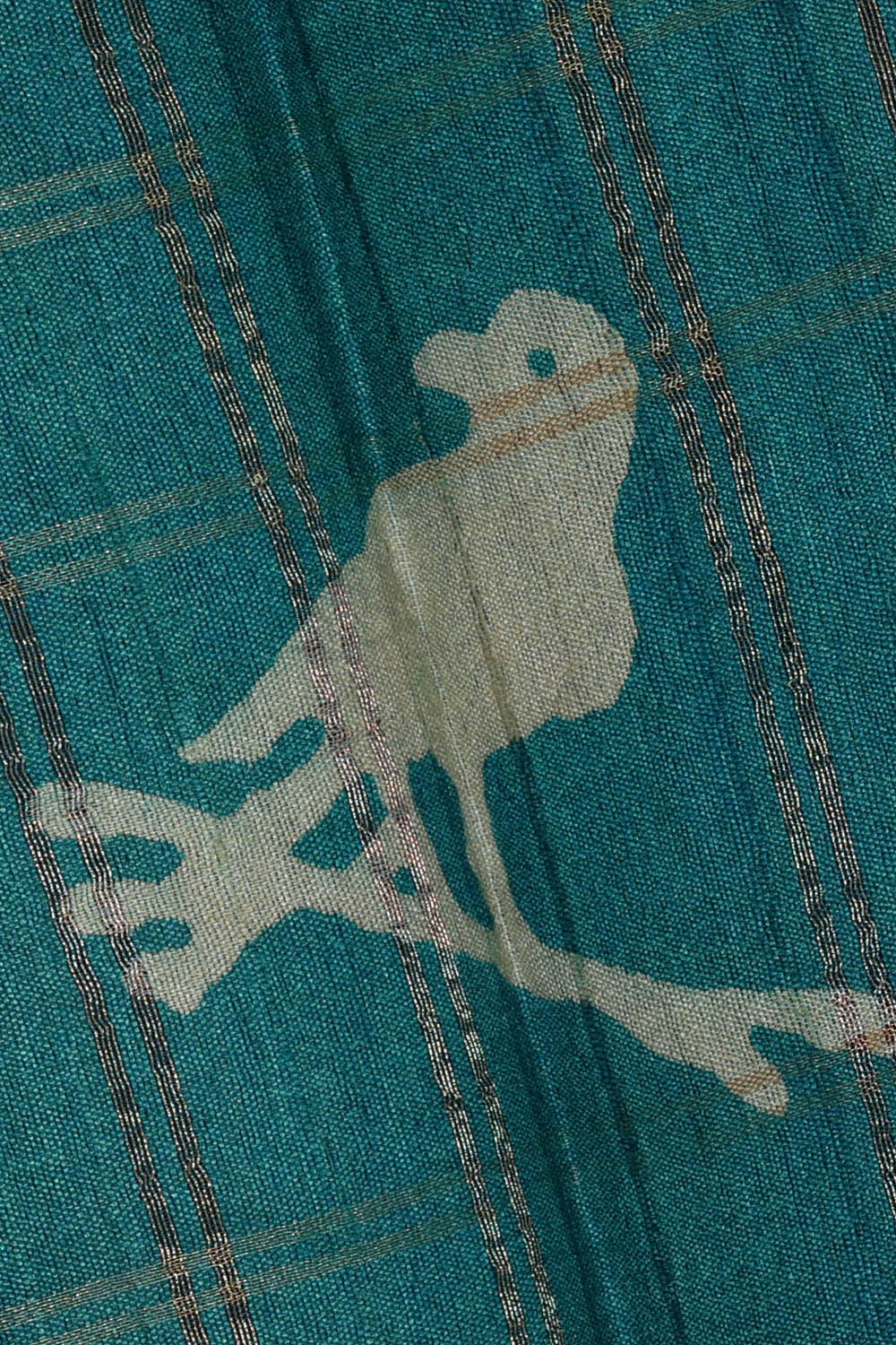 Image of Tussar Silk Blue Saree