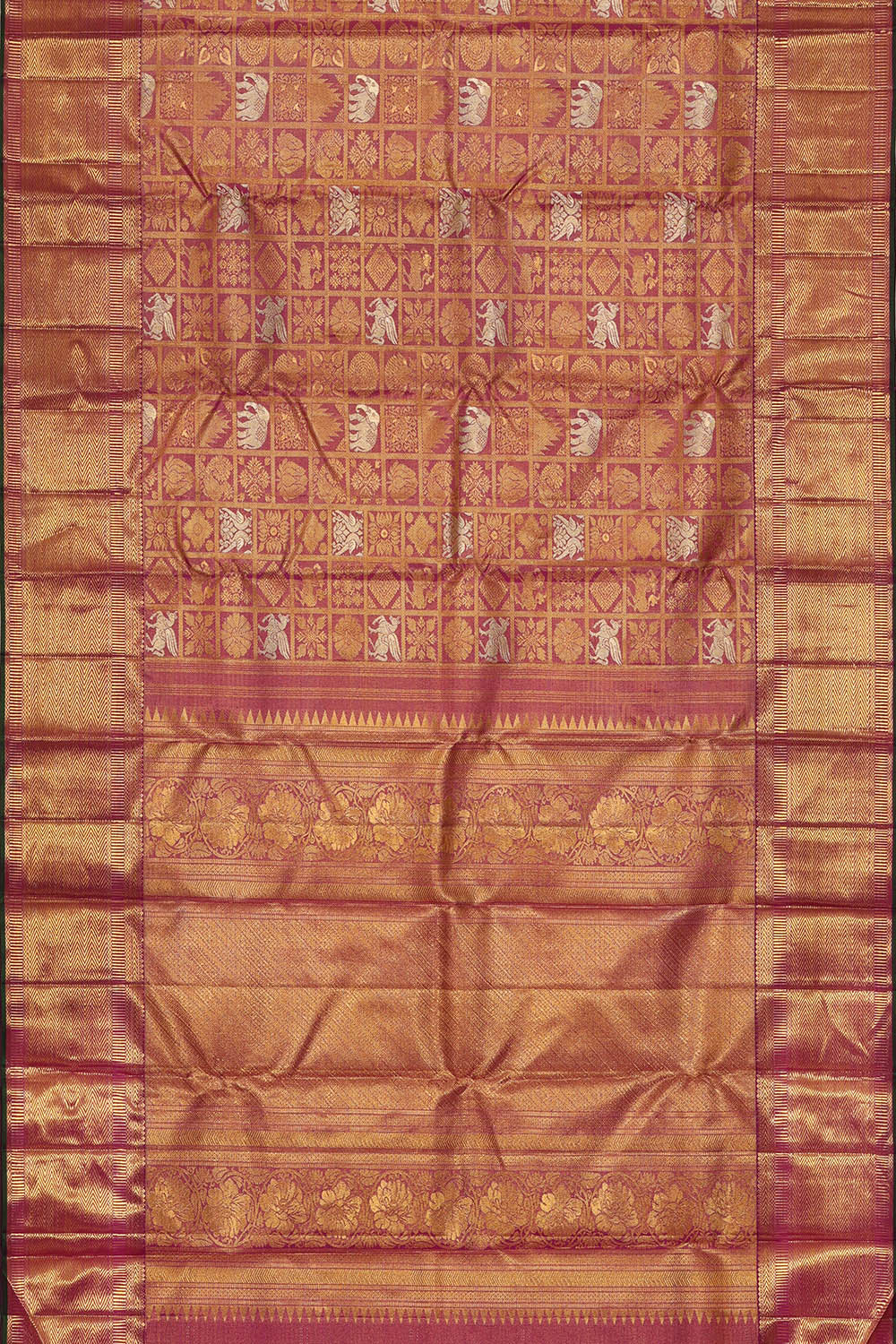 Image of Kanchipattu Silk Soft Magenta Saree