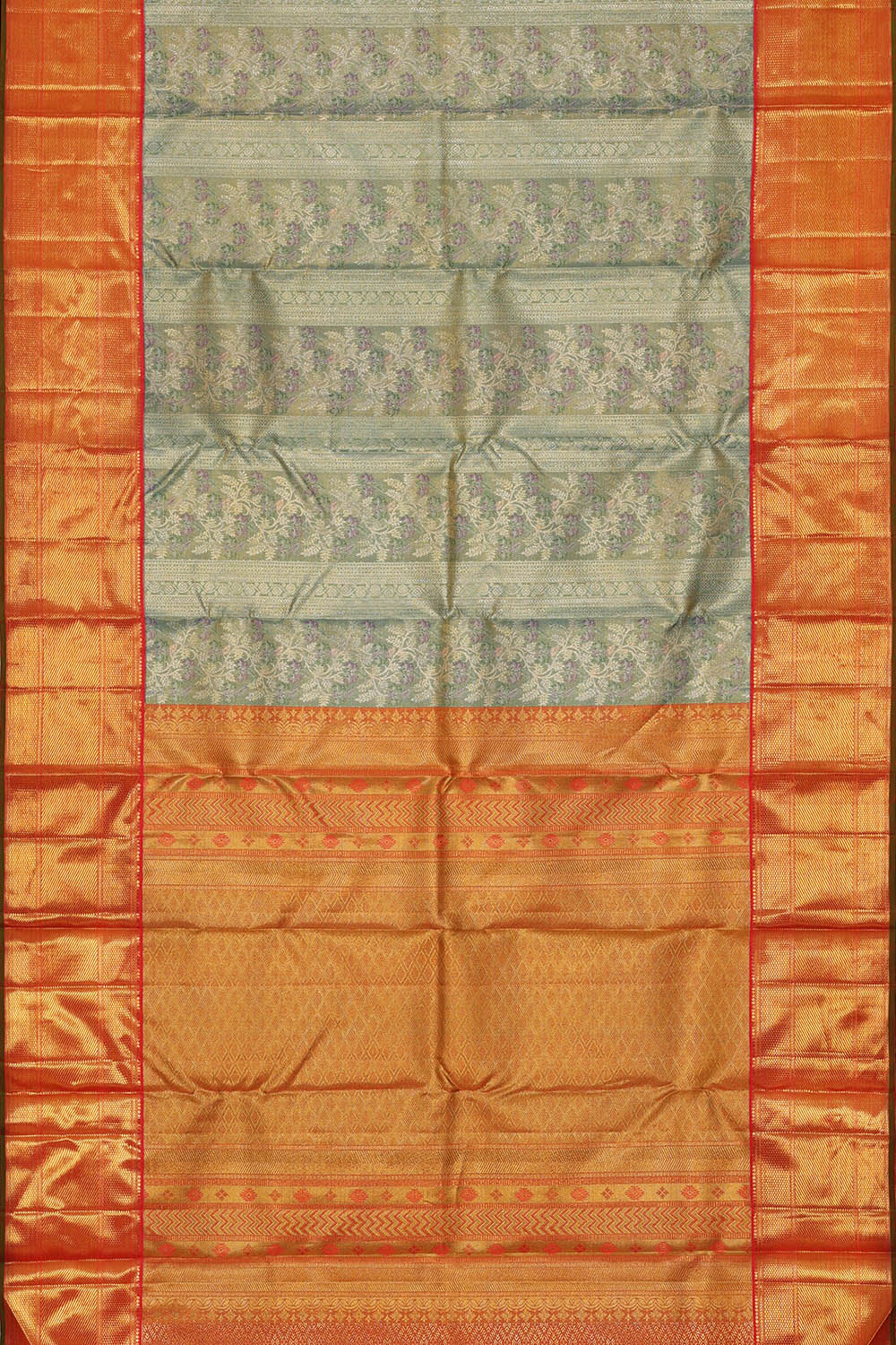 Image of Kanchipattu Silk Sea Green Saree