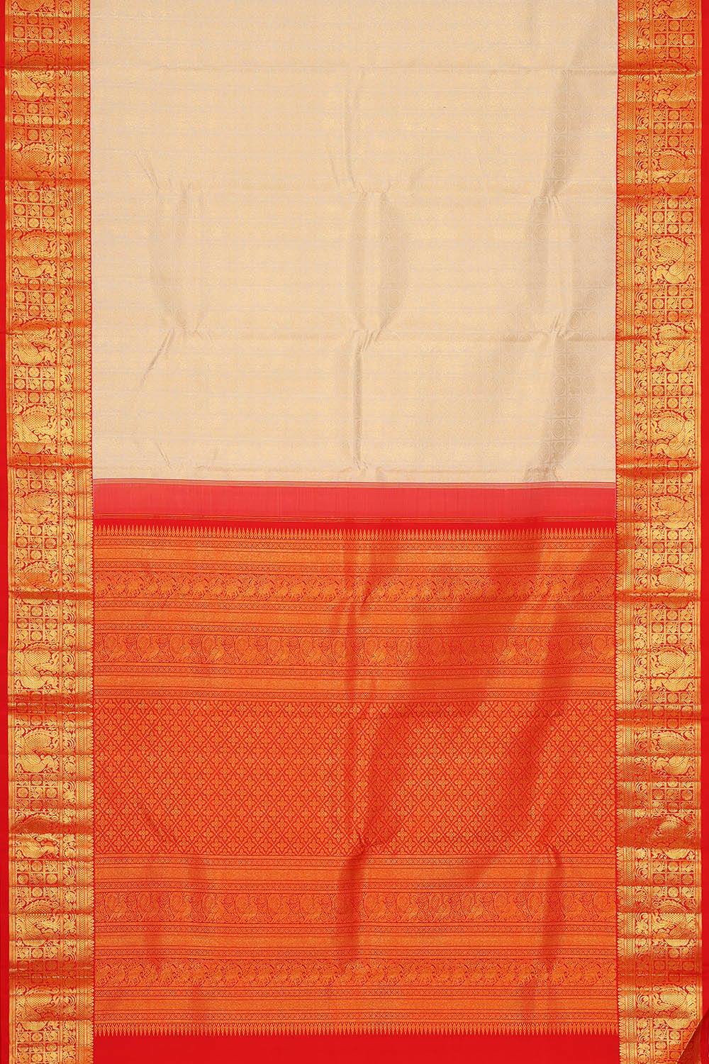 Image of Arani Silk Cream Saree
