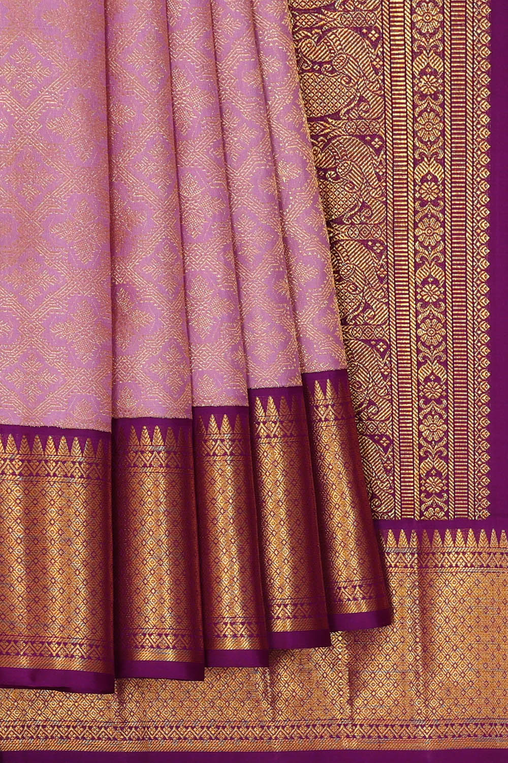 Image of Arani Silk Lilac Saree