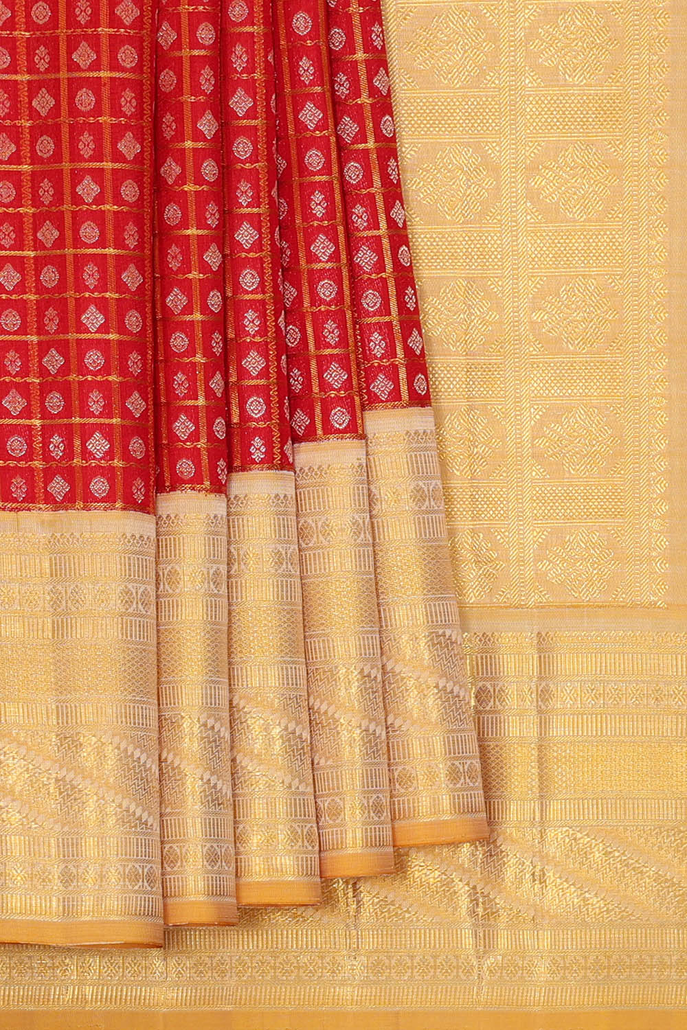 Image of Arani Silk Red Saree