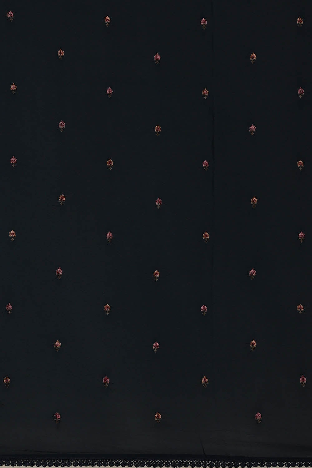 Image of Crepe Navy Blue Saree