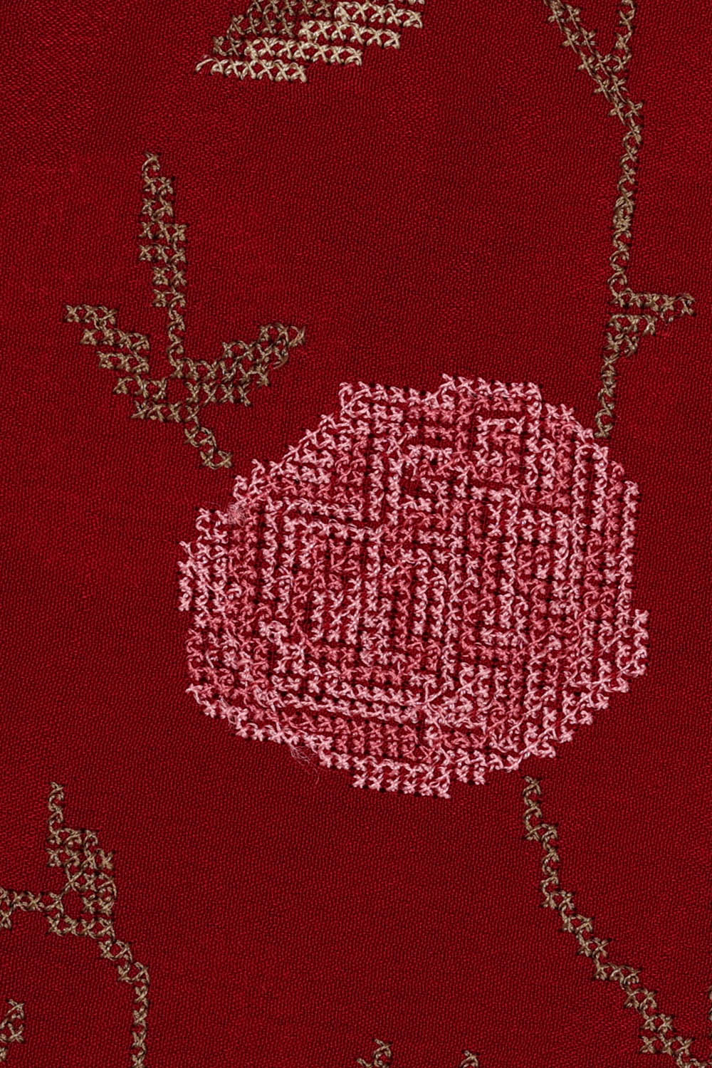 Image of Crepe Red Saree