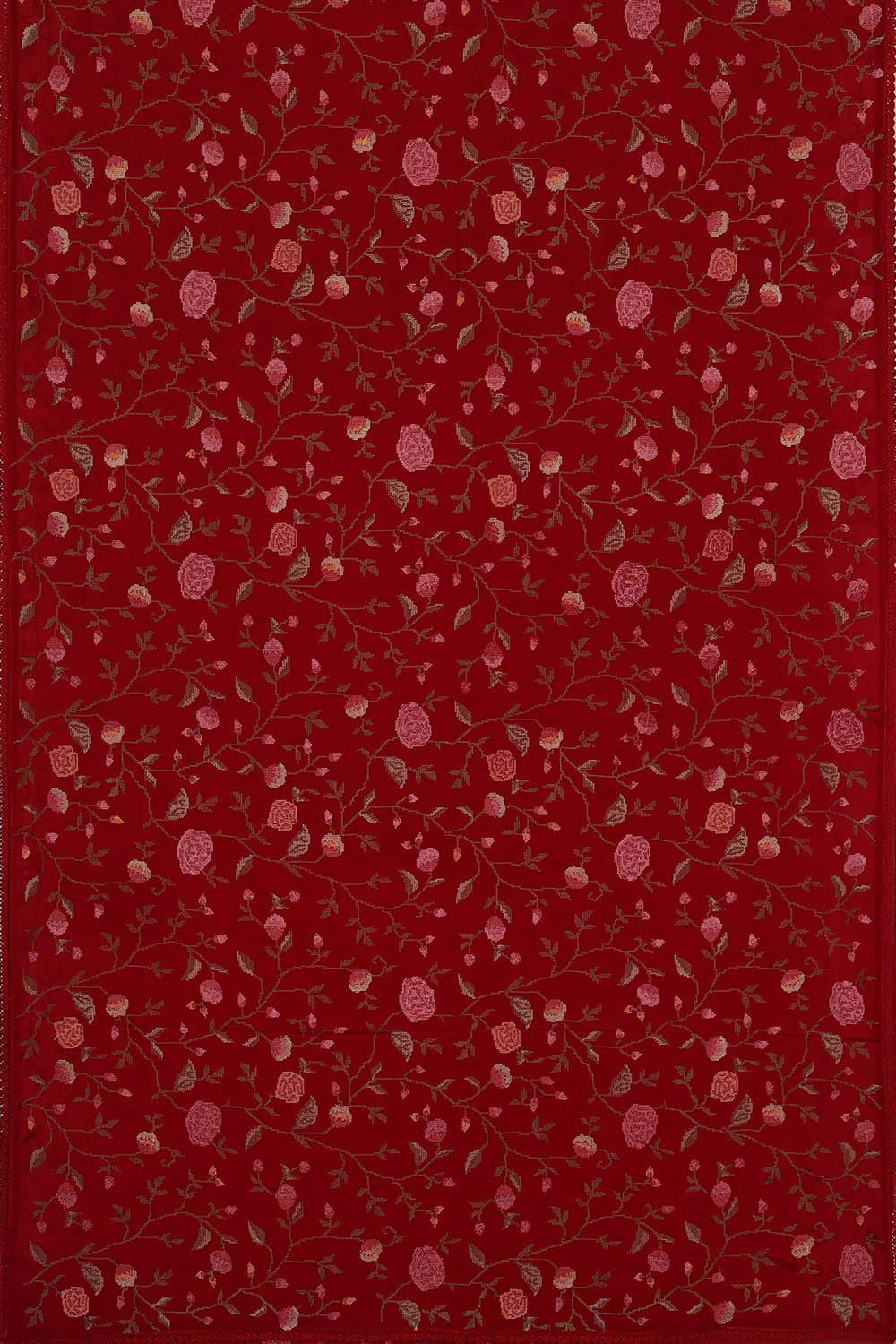 Image of Crepe Red Saree