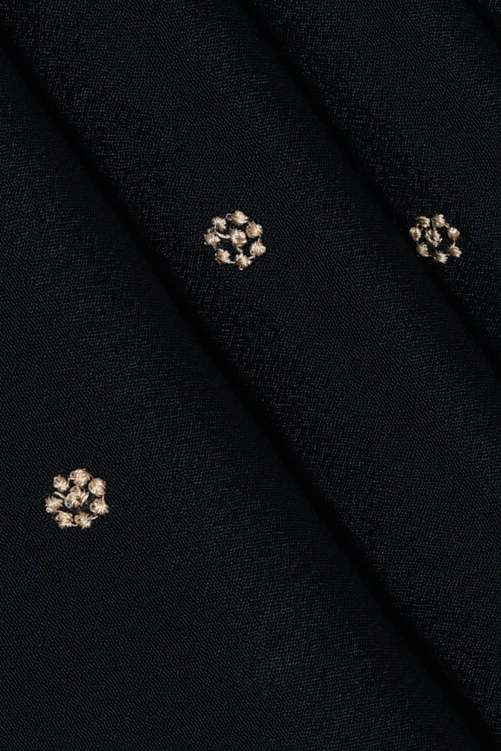 Image of Crepe Dark Navy Blue Saree