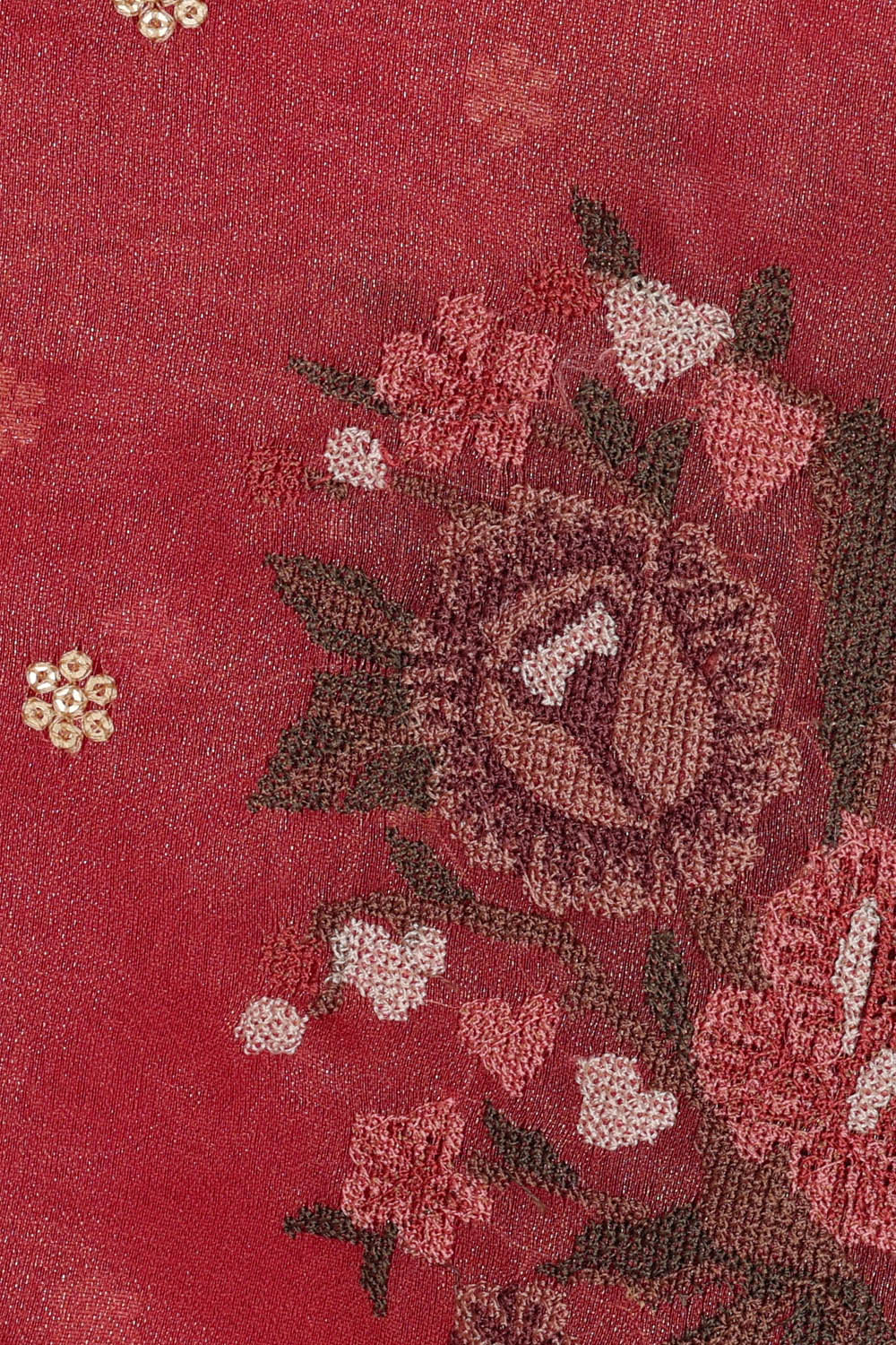 Image of Kora Silk Coral Pink Saree