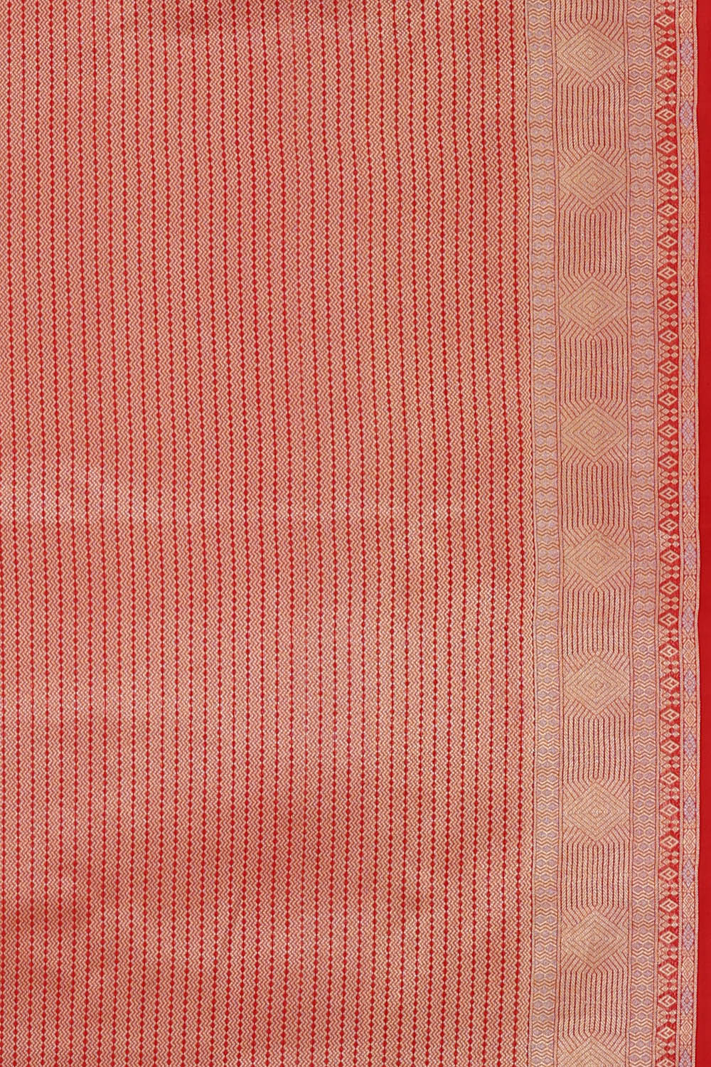 Image of Red Banarasi Silk Cotton Saree