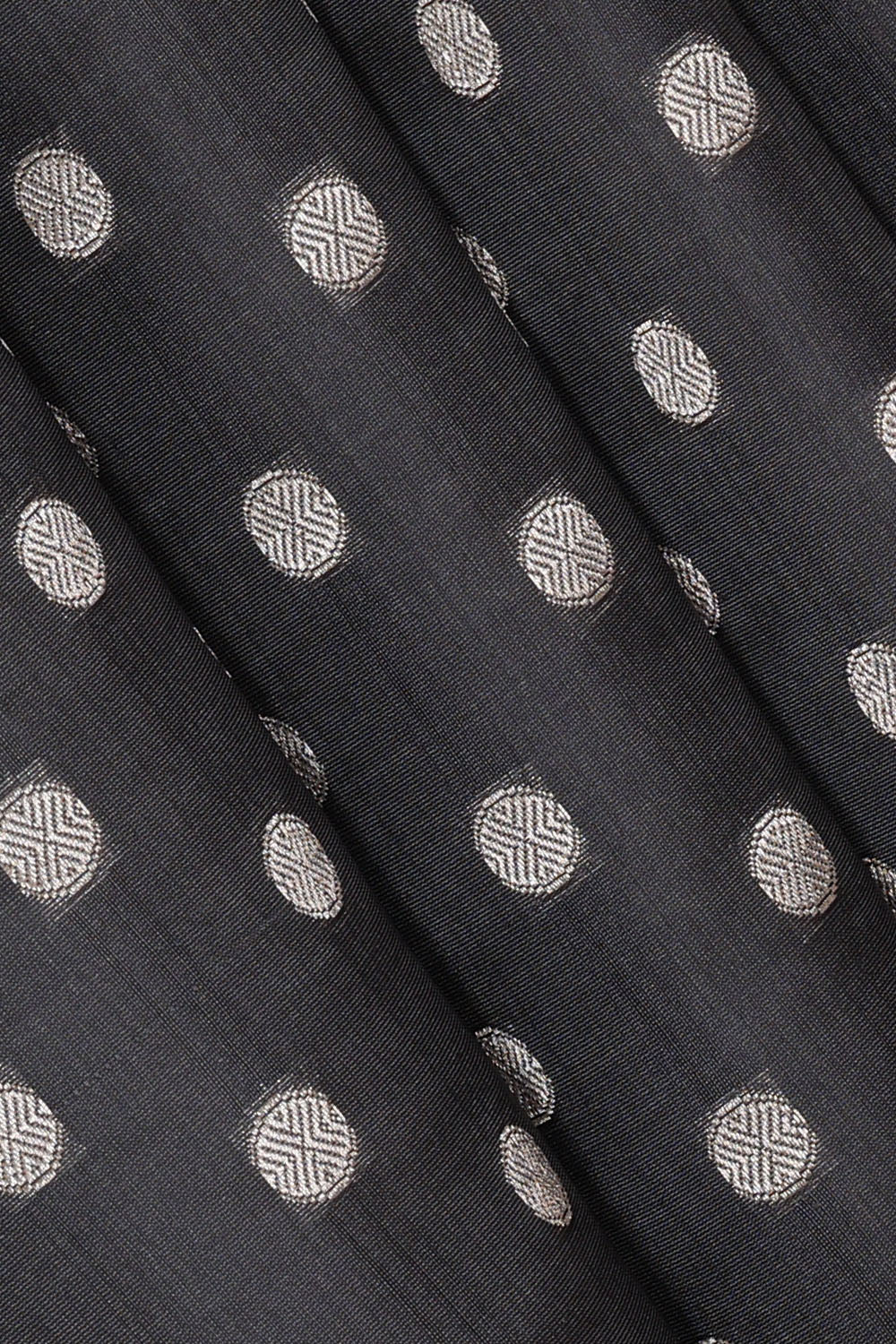 Image of Grey Banarasi Silk Cotton Saree