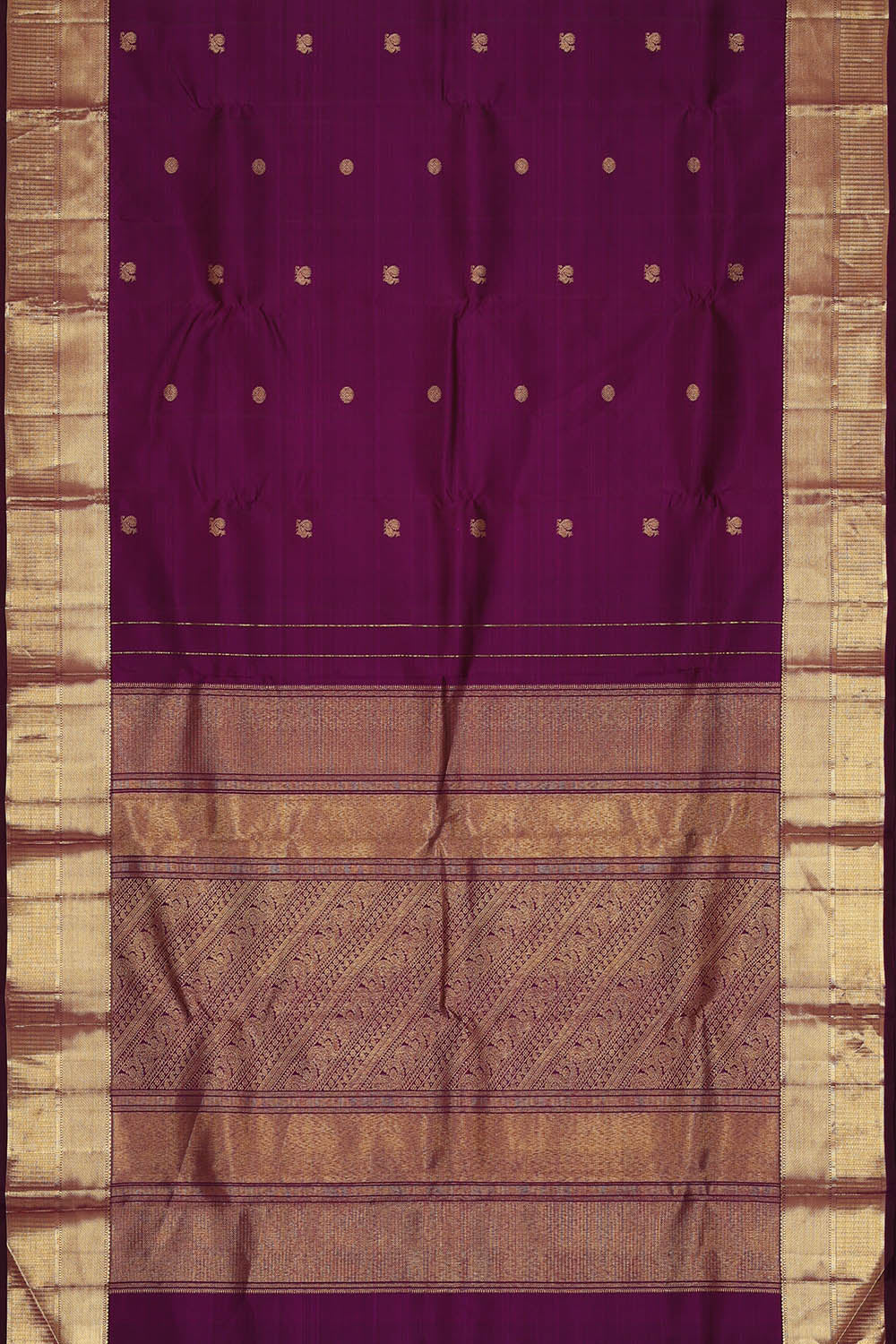 Image of Arani Silk Wine Purple Saree