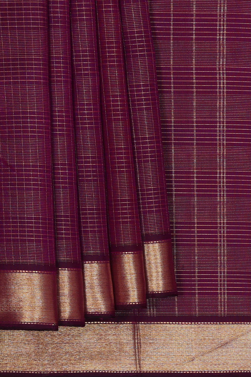 Image of Arani Silk Wine Purple Saree