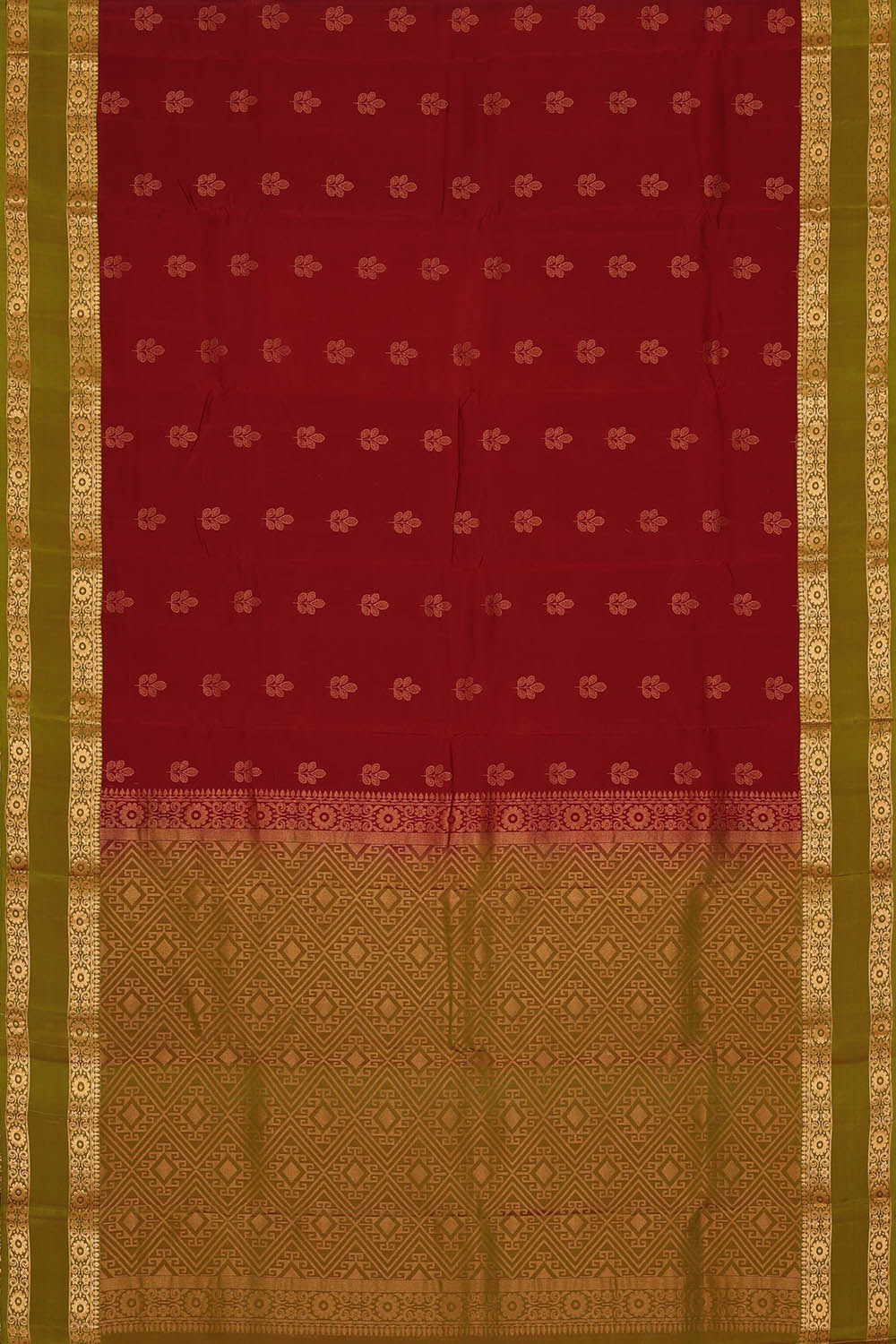 Image of Kanchipattu Silk Maroon Saree