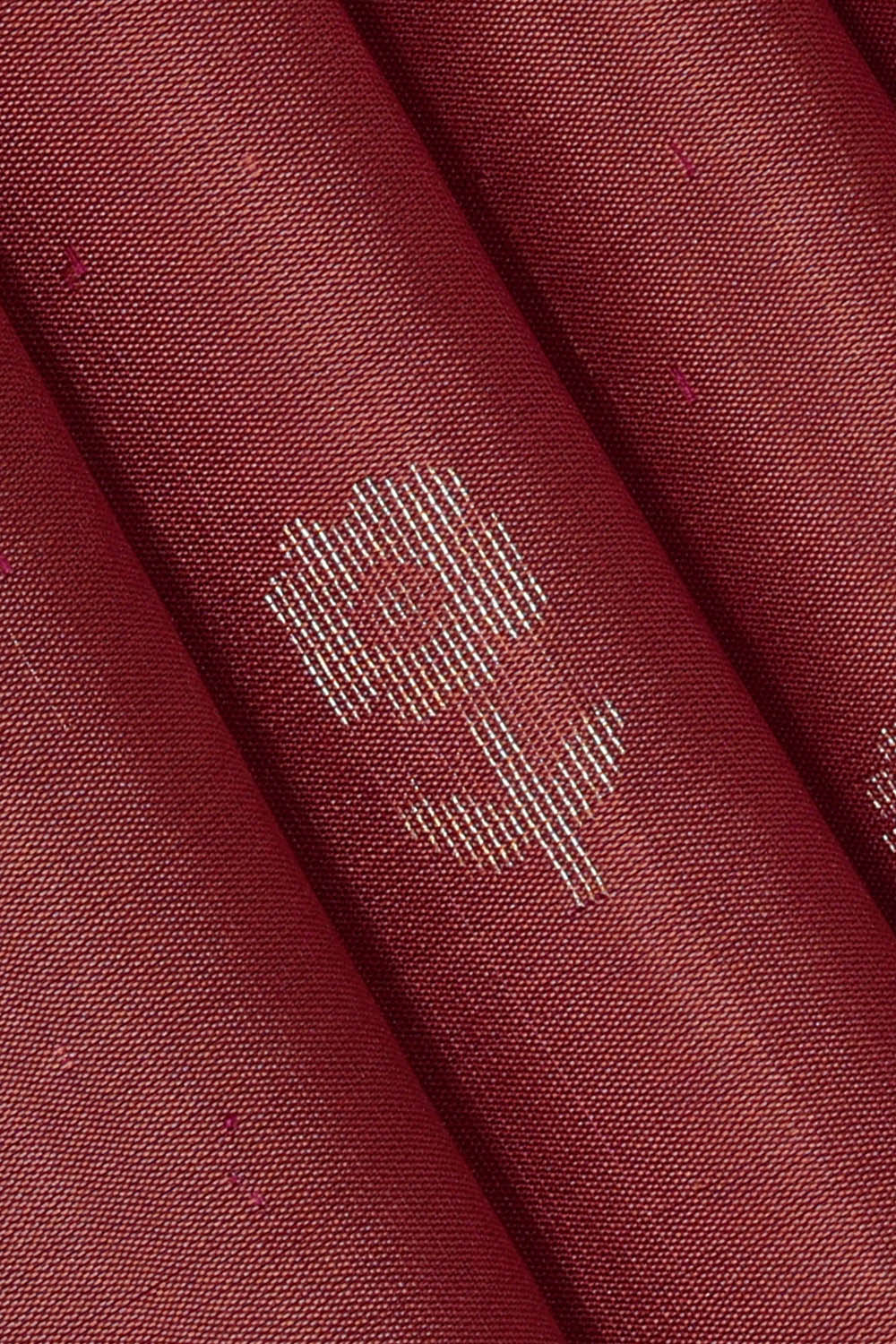 Image of South Silk Copper Red Saree