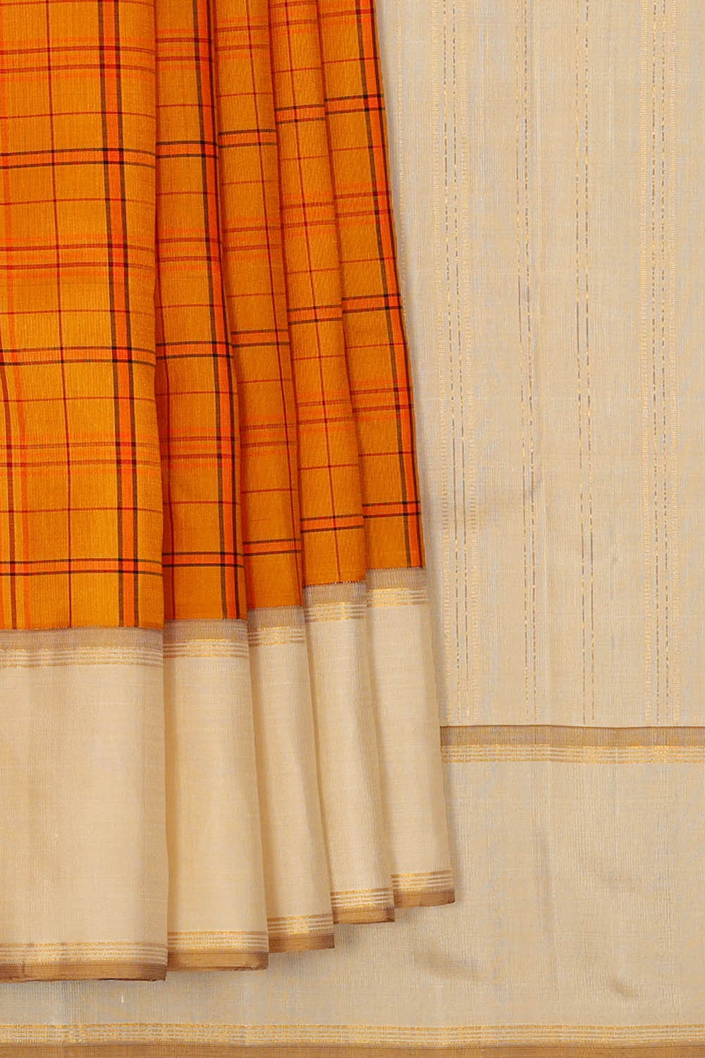 Image of Arani Silk Orange Saree