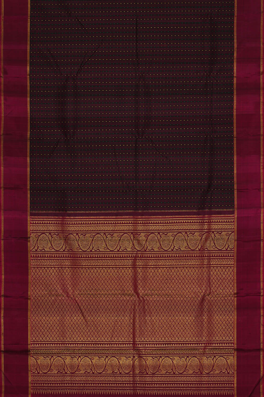 Image of Arani Silk Dark Wine Purple Saree