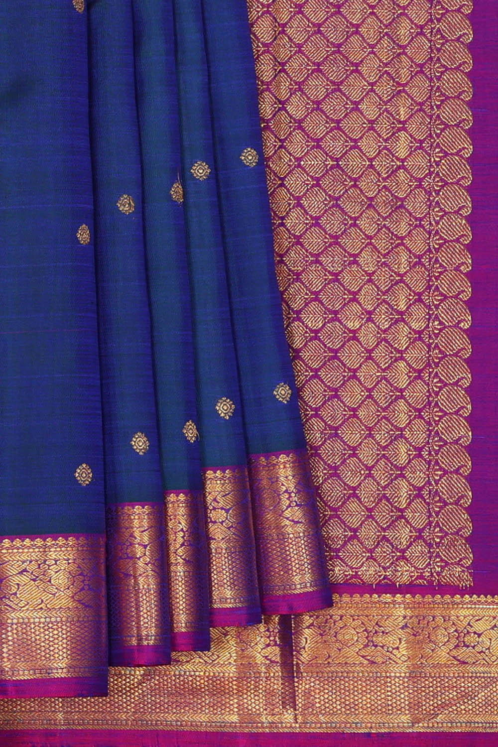 Image of Arani Silk Blue Saree