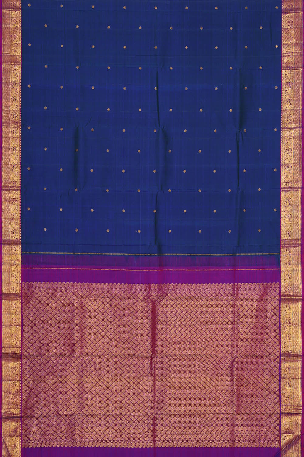 Image of Arani Silk Blue Saree