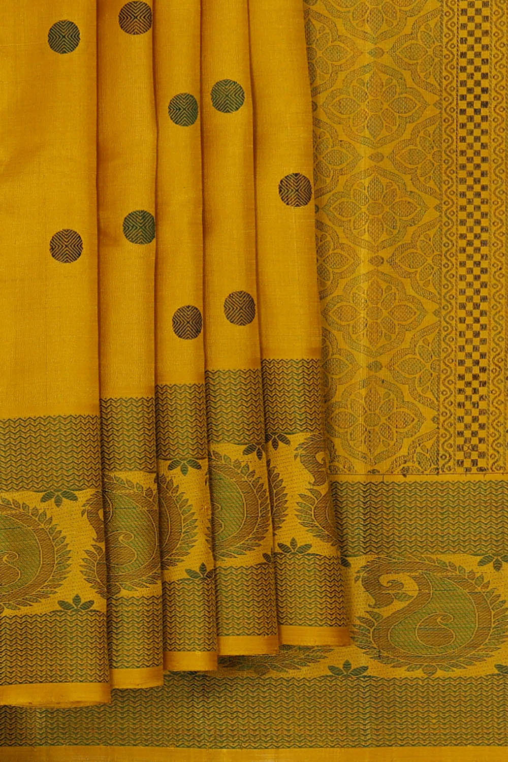 Image of Arani Silk Yellow Saree