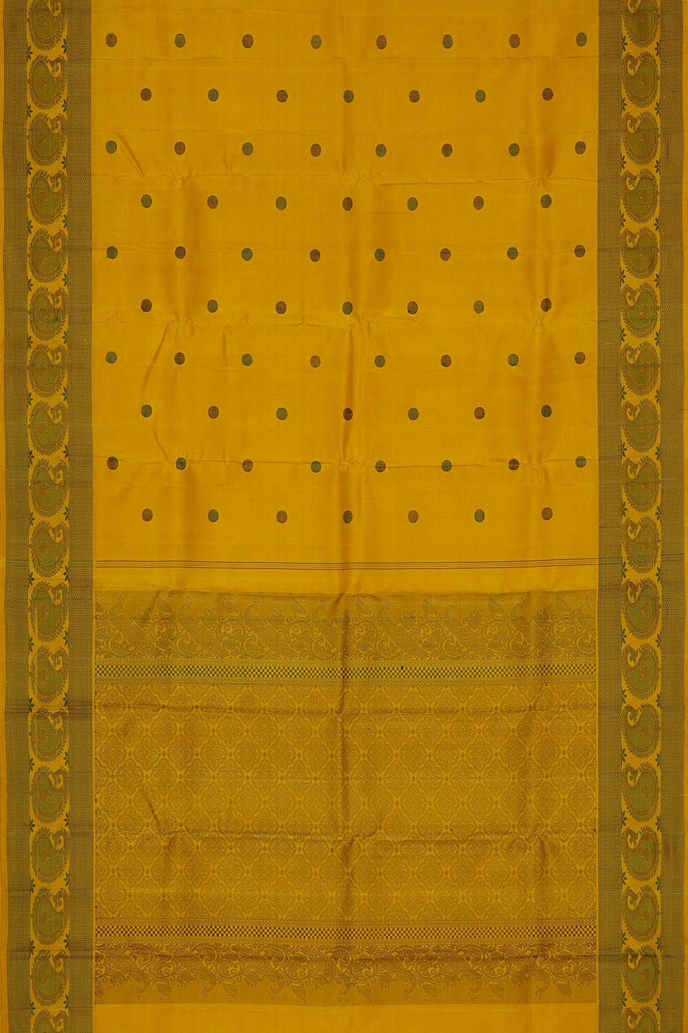 Image of Arani Silk Yellow Saree