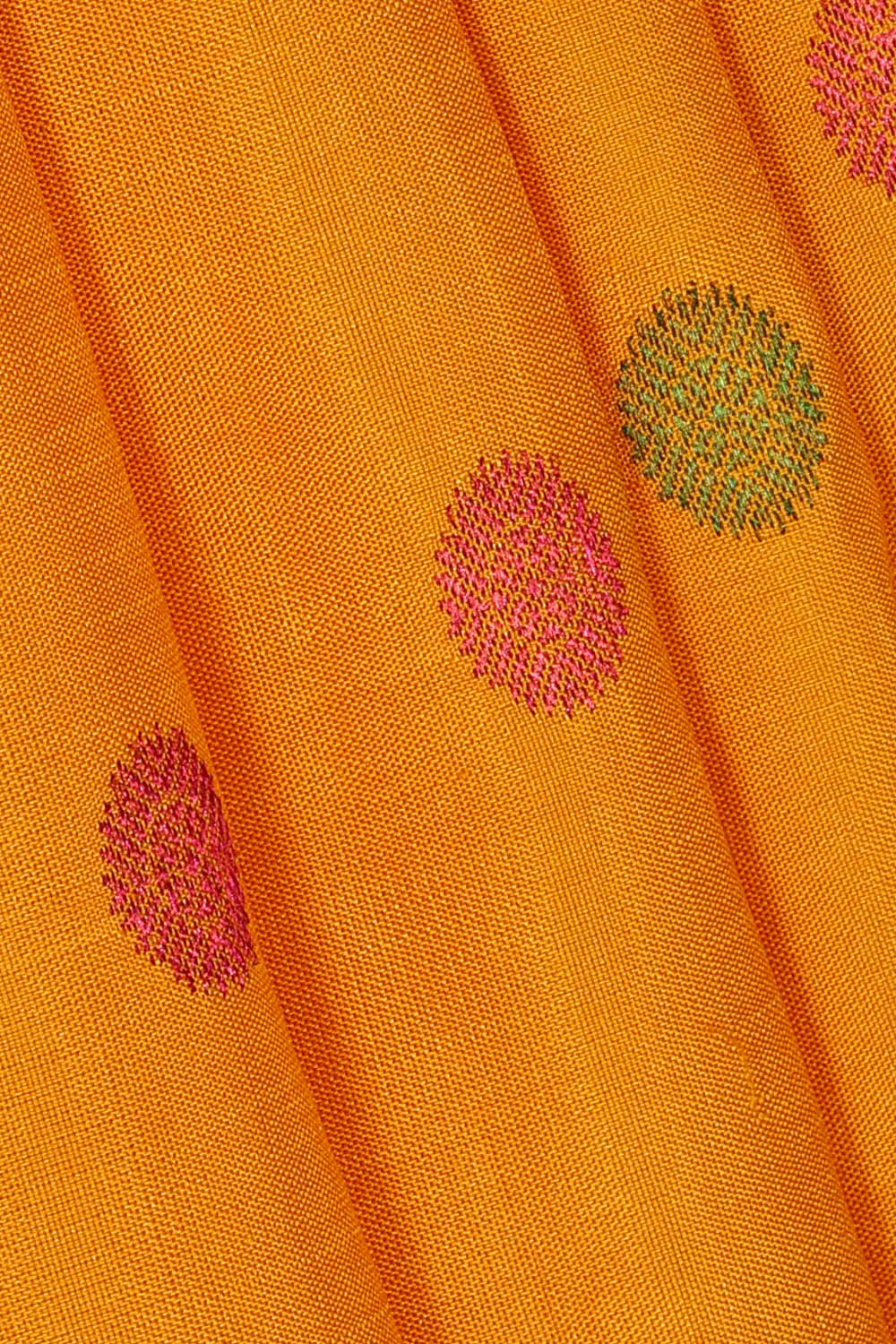 Image of Arani Silk Mustard Yellow Saree