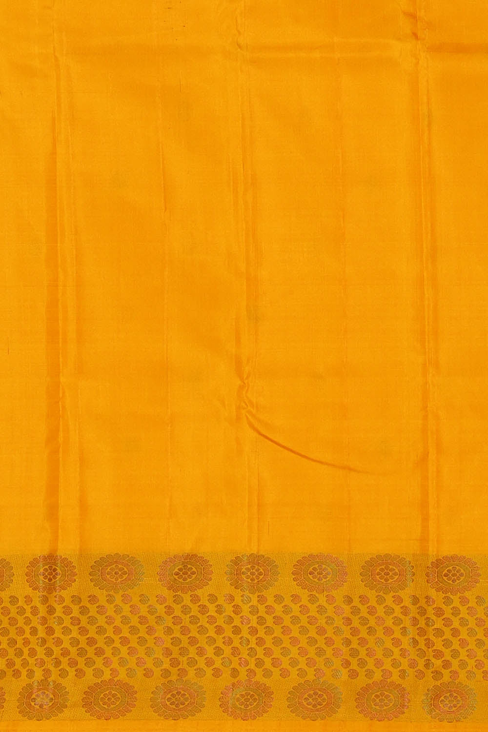 Image of Arani Silk Mustard Yellow Saree