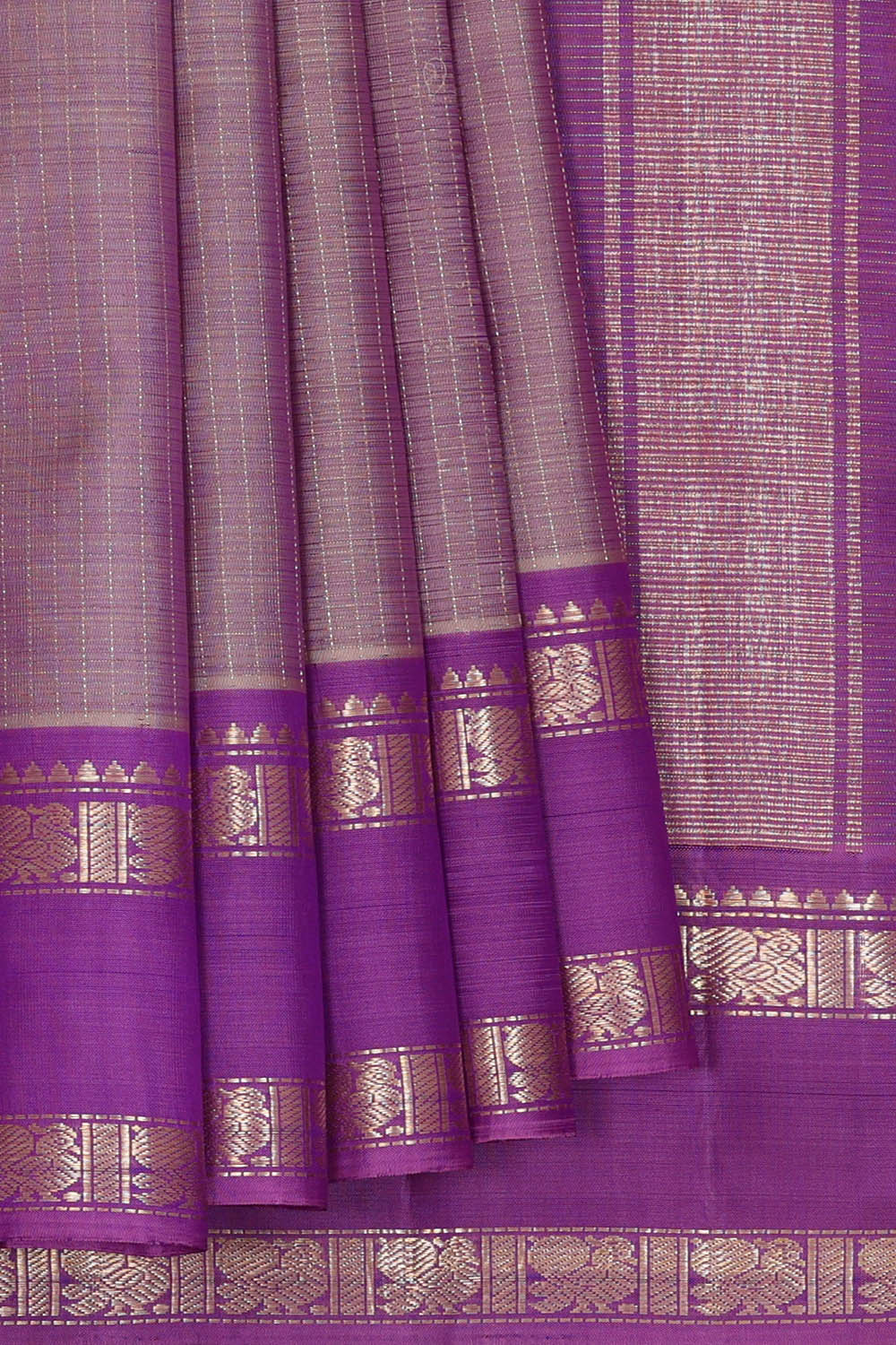 Image of Arani Silk Purple Saree