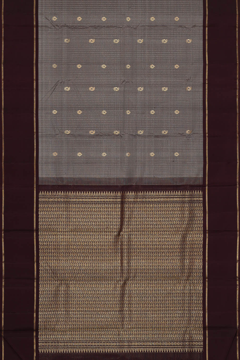 Image of Arani Silk Grey Saree