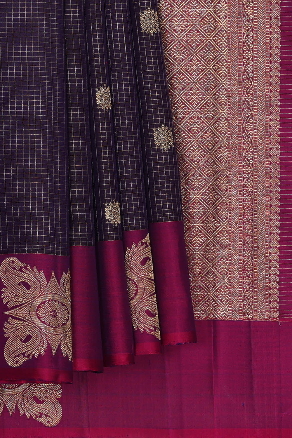 Image of Arani Silk Navy Blue Saree