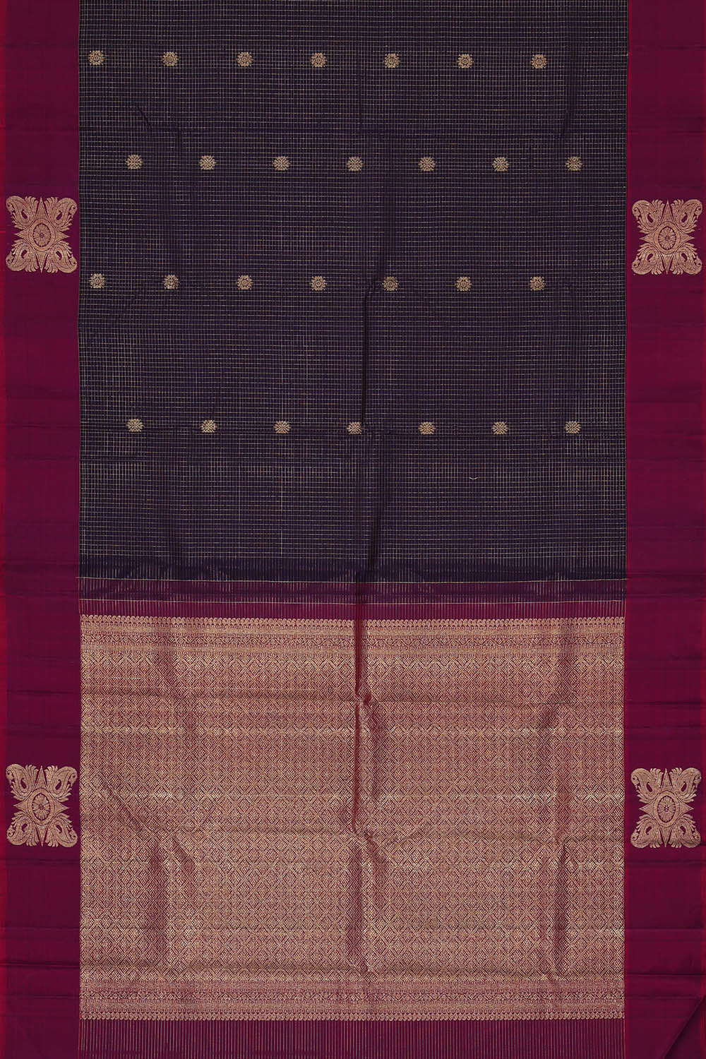Image of Arani Silk Navy Blue Saree