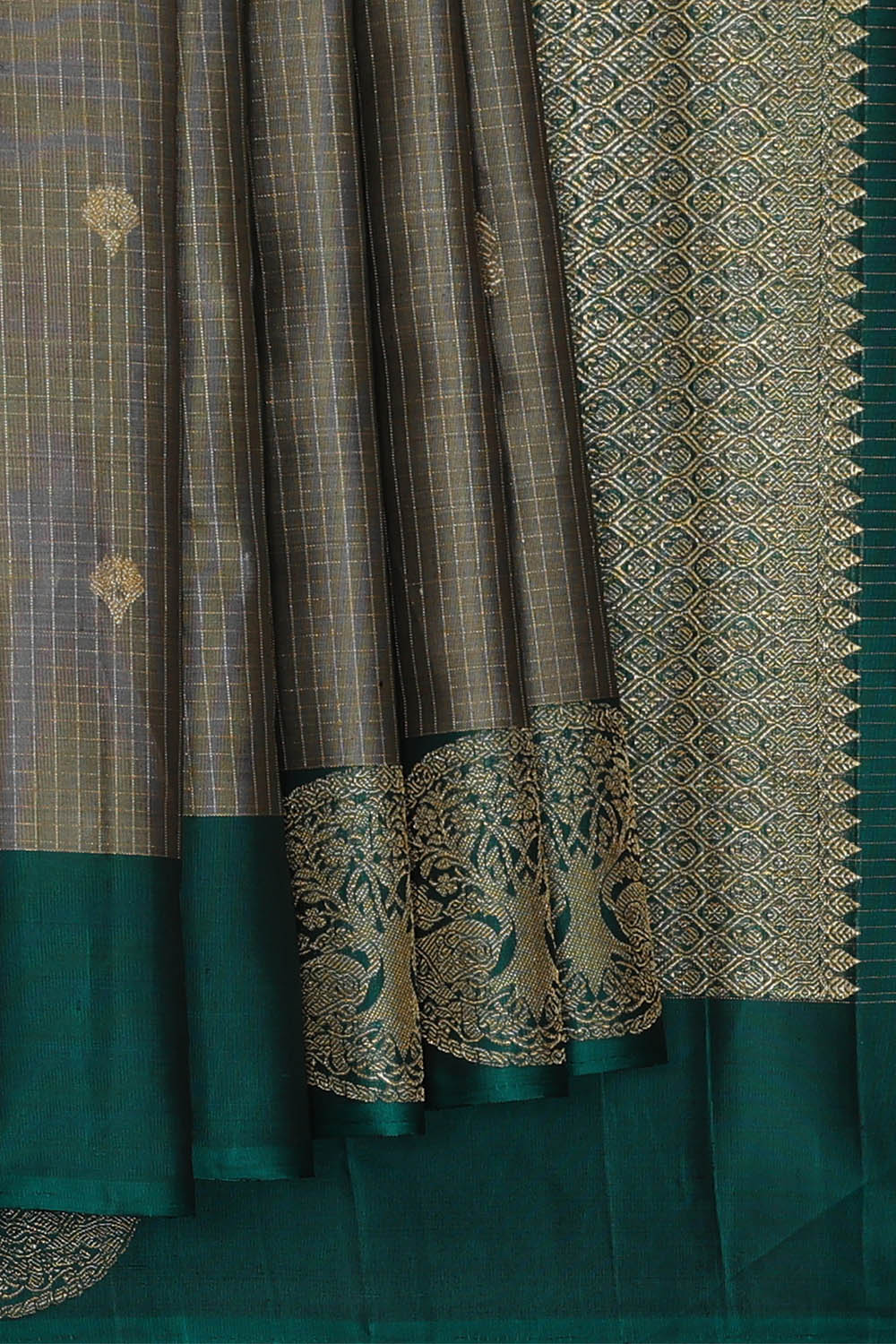 Image of Arani Silk Grey Saree