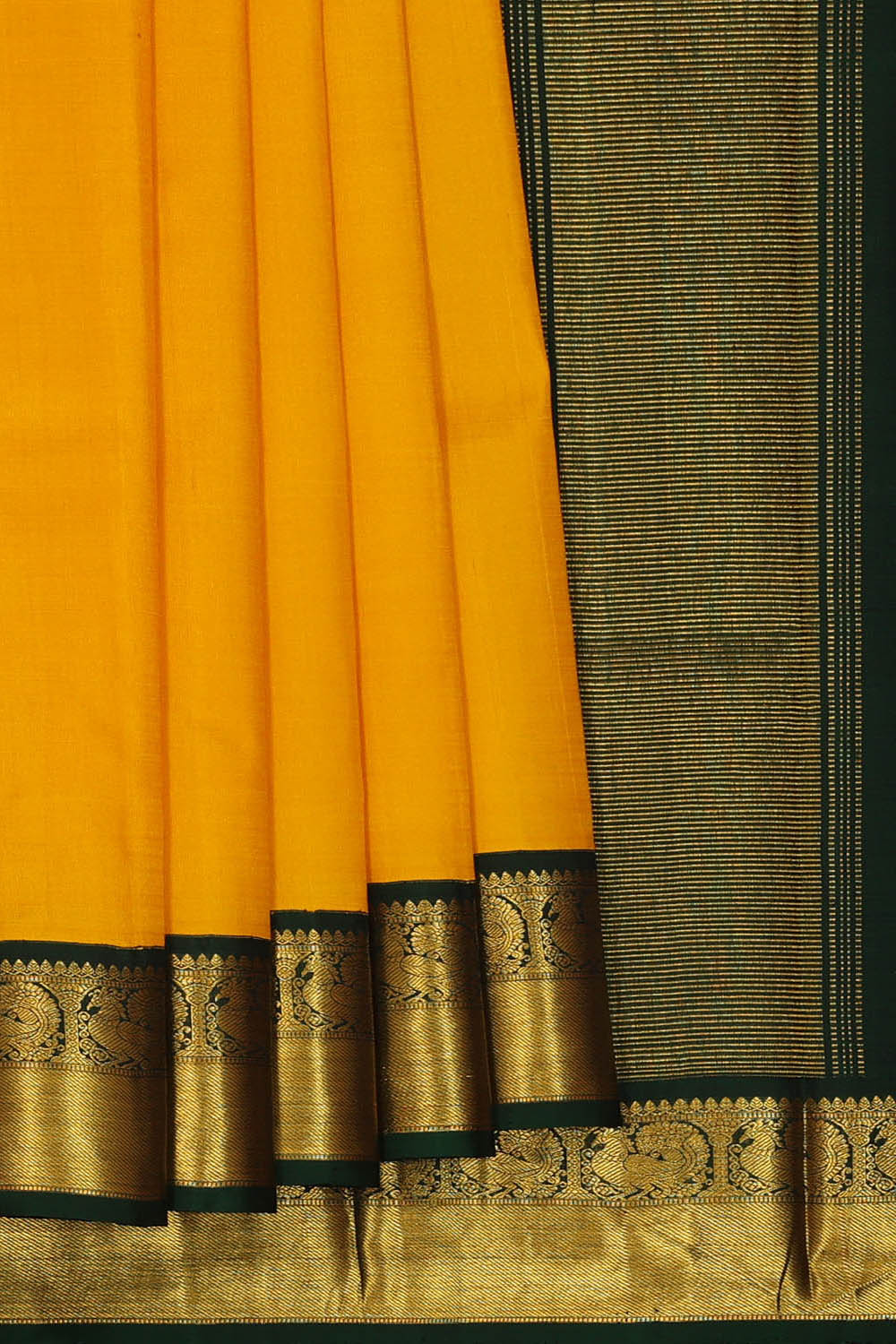 Image of Arani Silk Yellow Saree