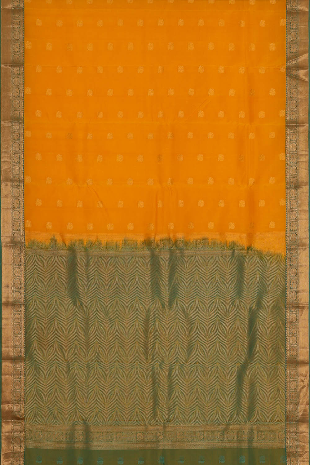 Image of Kanchipattu Silk Yellow Saree