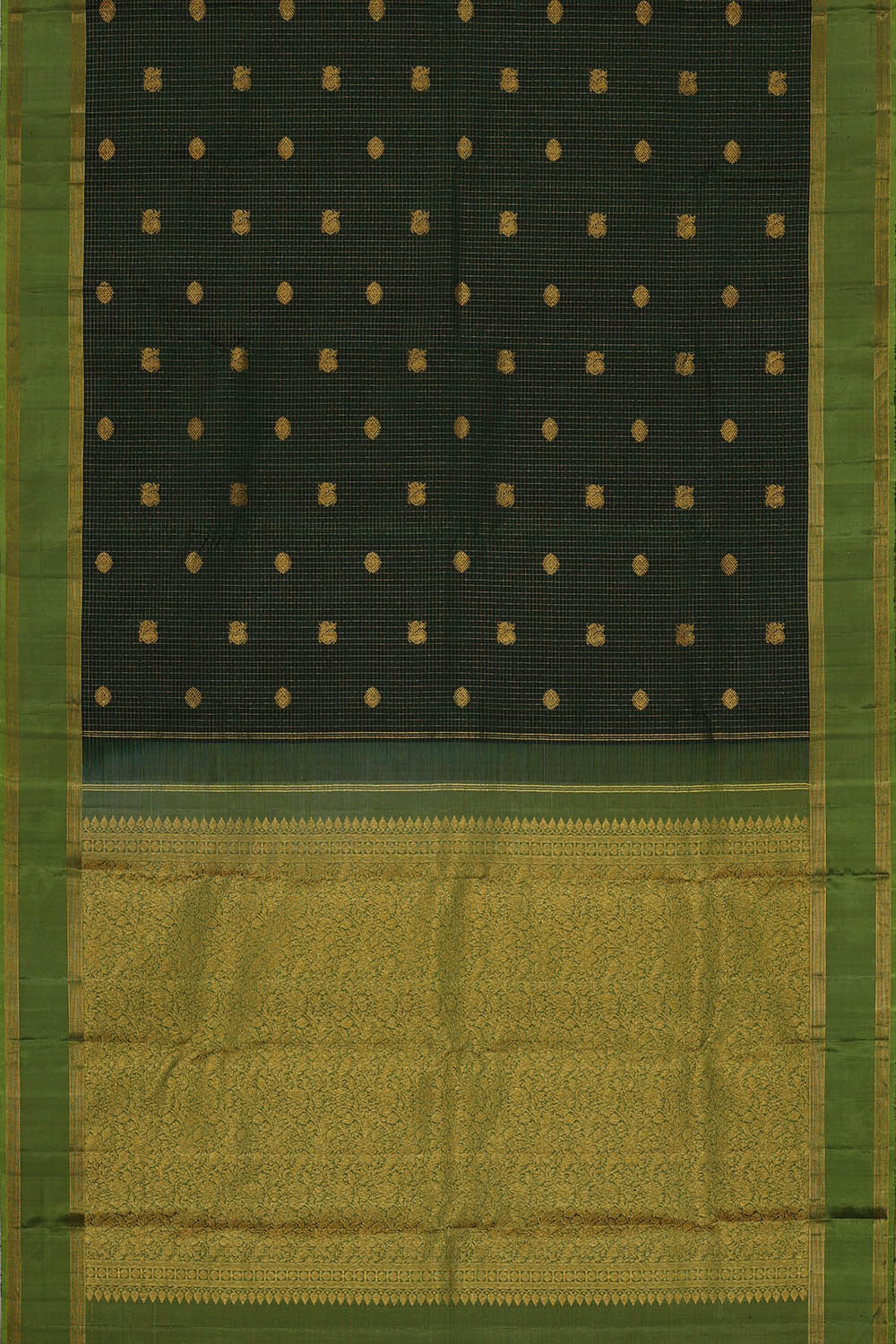 Image of Arani Silk Bottle Green Saree