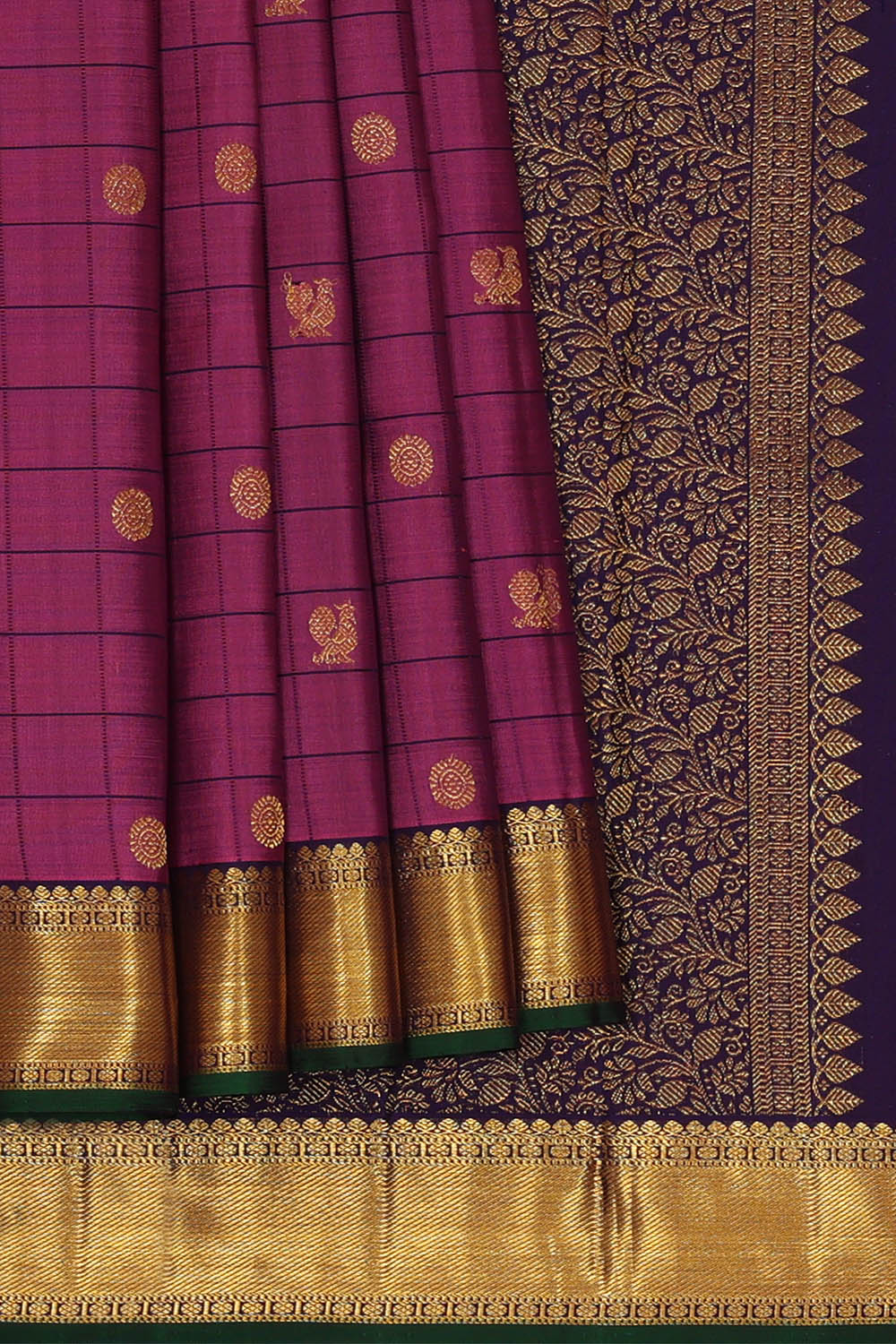 Image of Arani Silk Purple Saree