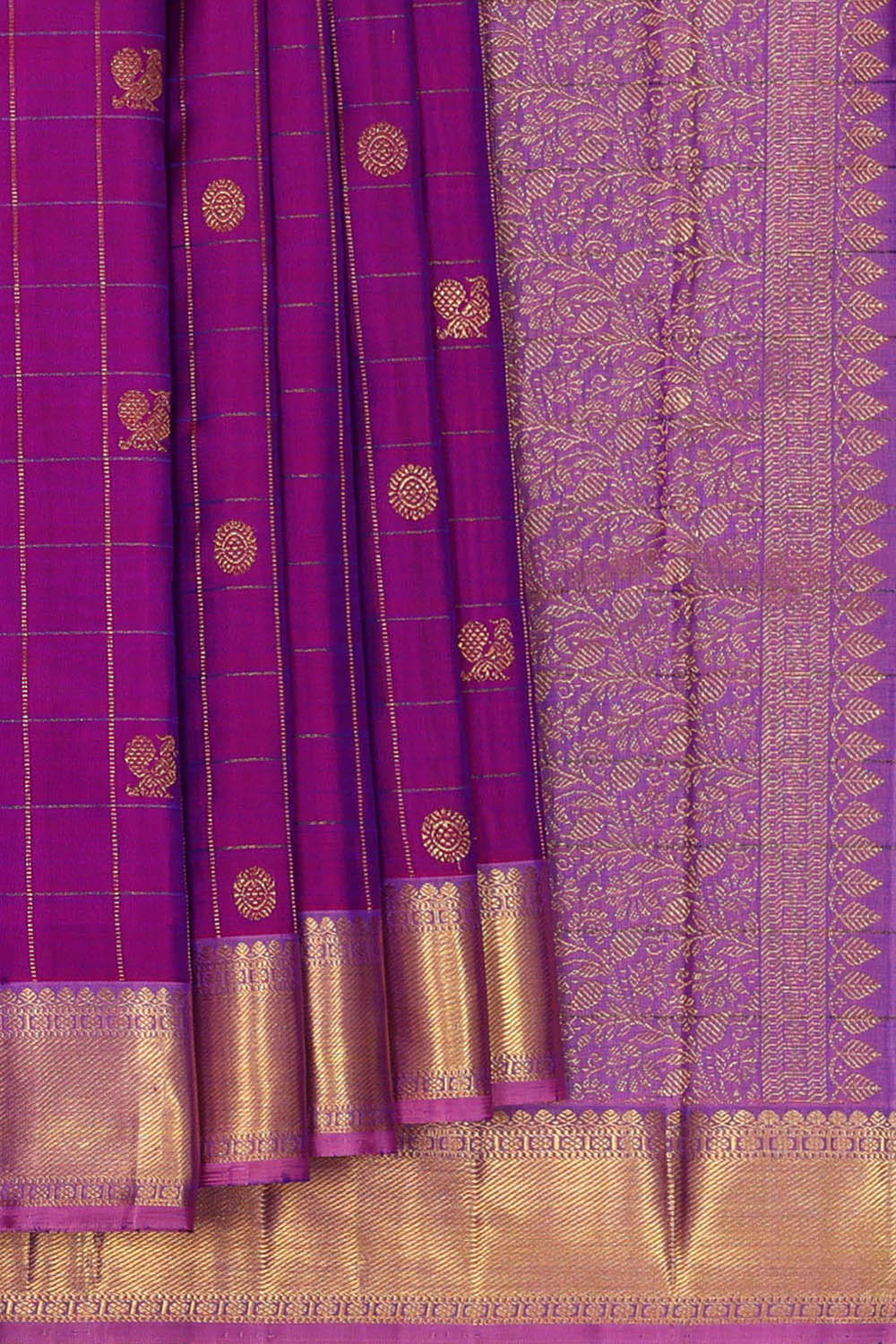 Image of Arani Silk Purple Saree