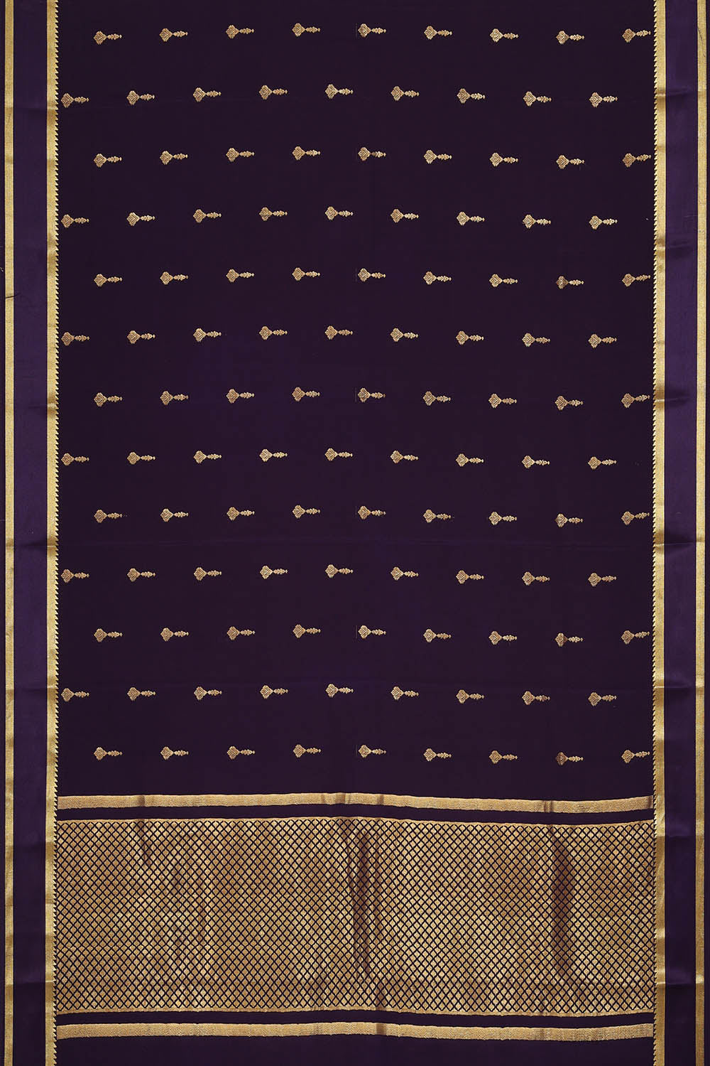 Image of Purple Crepe Silk Saree