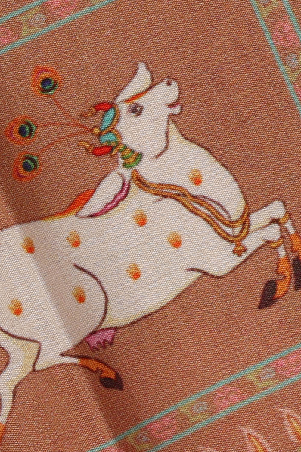Image of Caramel Brown Pure Silk Saree
