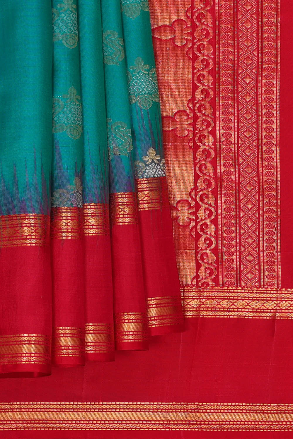 Image of Kanchipattu Silk Blue Saree