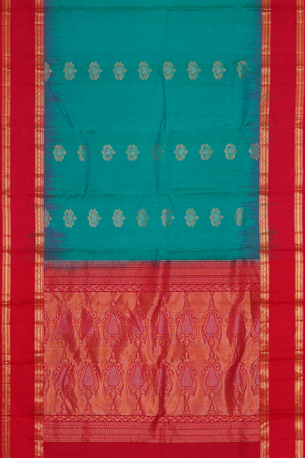 Image of Kanchipattu Silk Blue Saree
