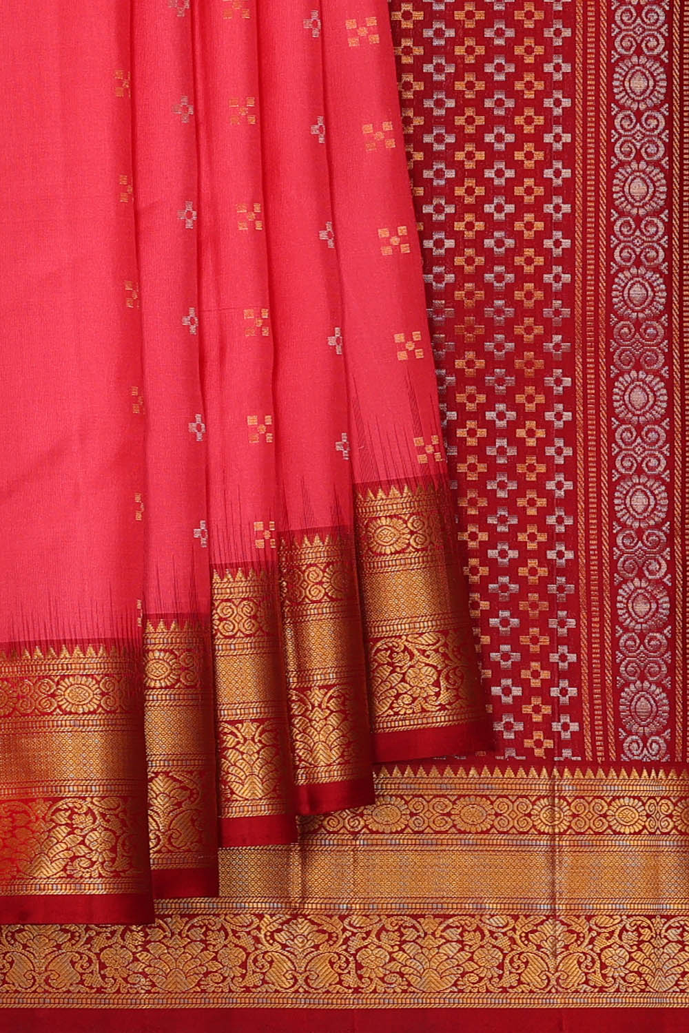 Image of Kanchipattu Silk Pink Saree