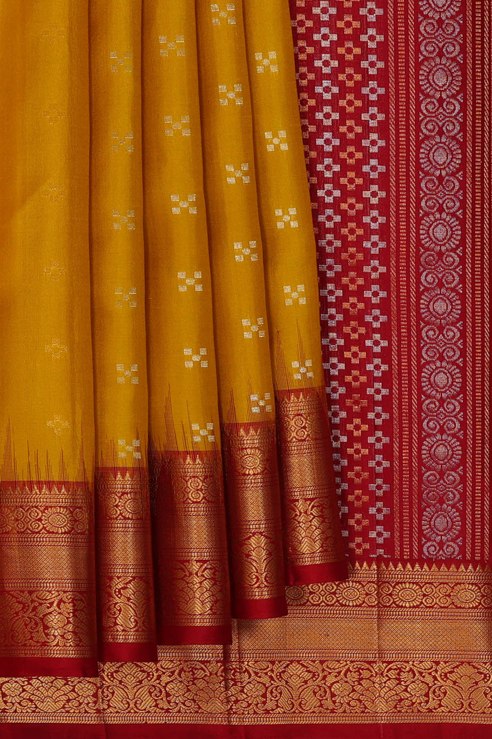 Image of Kanchipattu Silk Yellow Saree