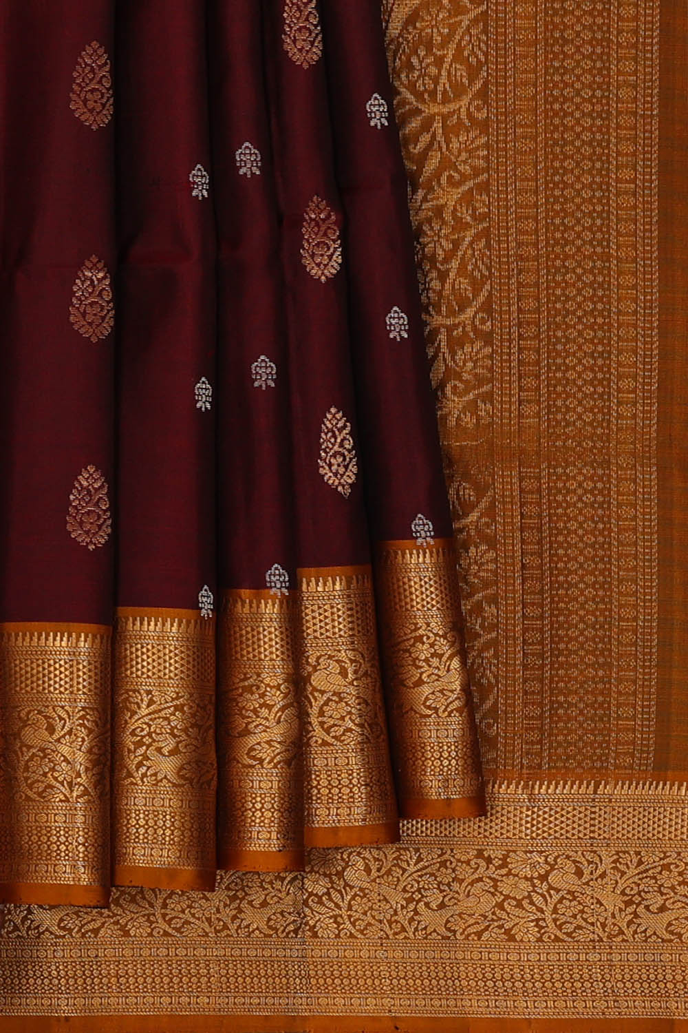 Image of South Silk Maroon Saree
