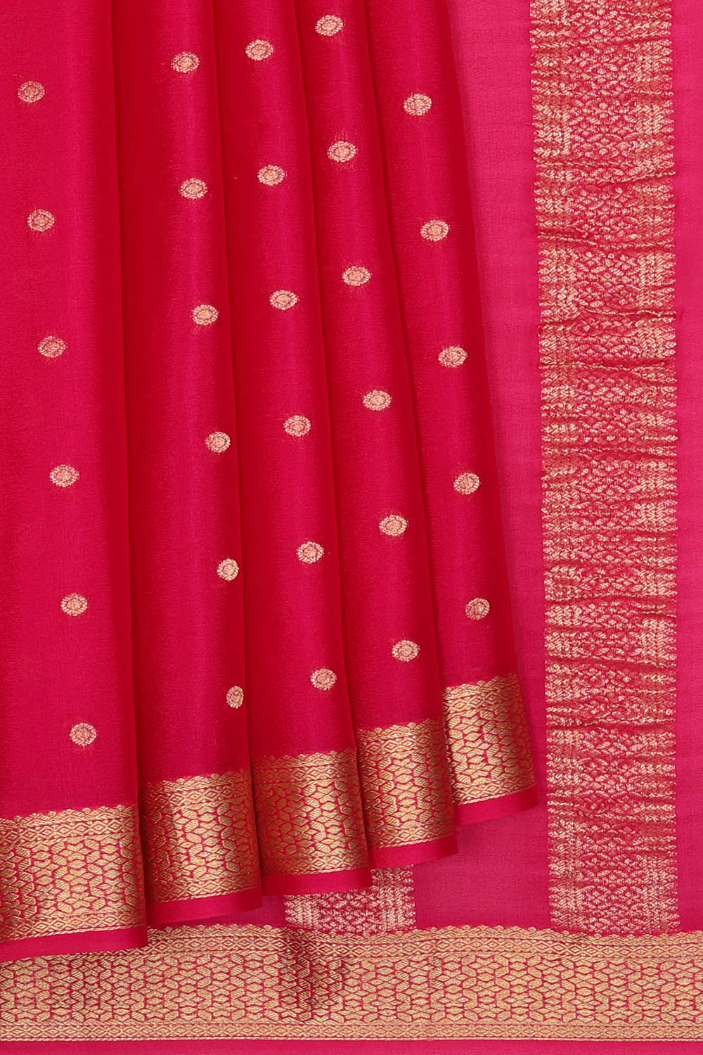 Image of Pink Crepe Saree