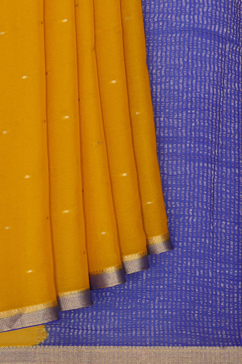 Image of Mustard Crepe saree