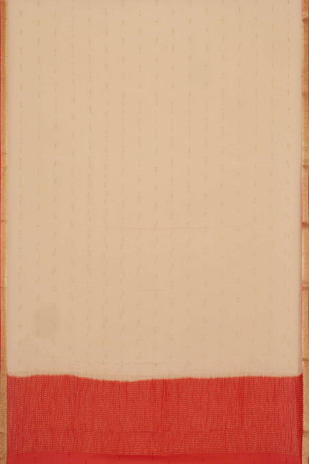 Image of Off-White Crepe Saree
