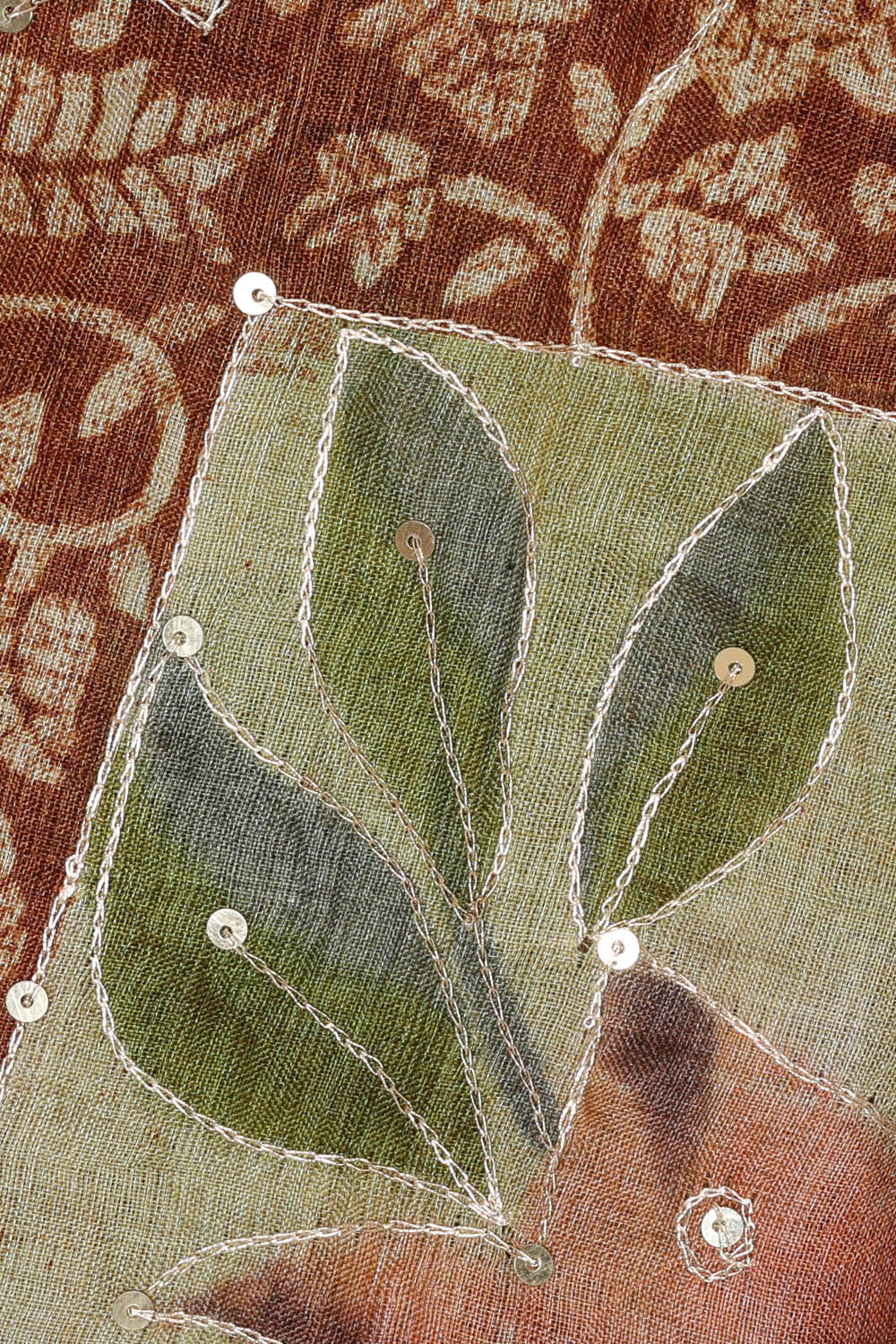 Image of Tussar Silk Light Brown Saree