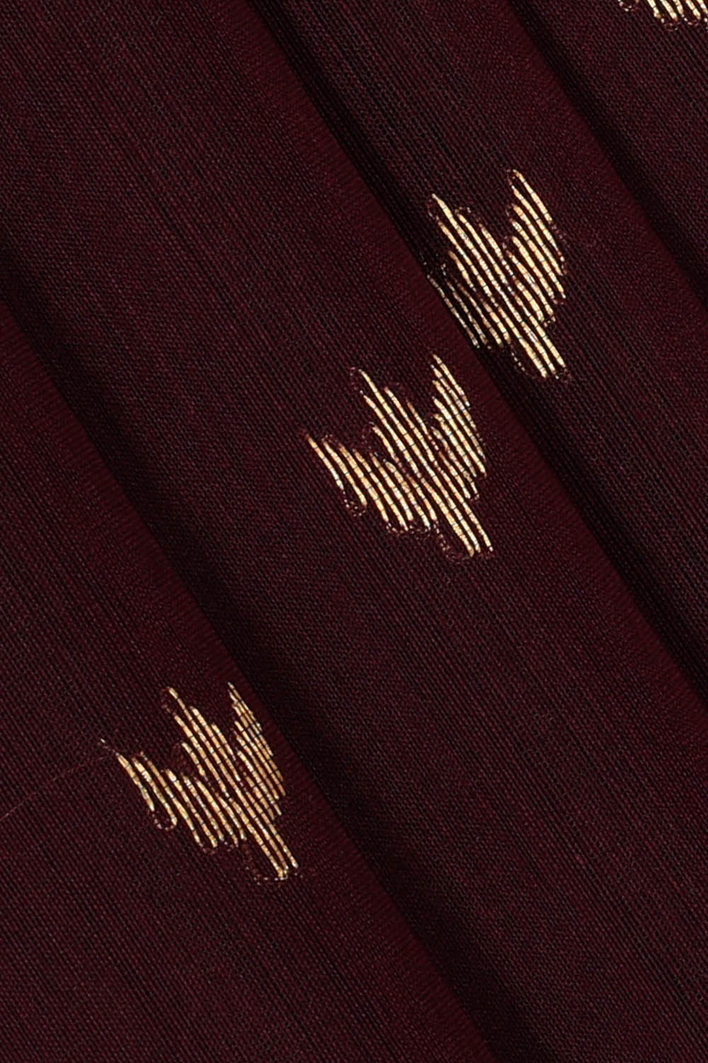 Image of Chanderi Cotton Silk Brown Saree