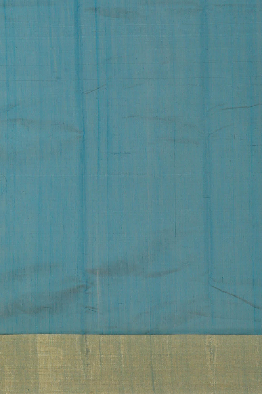 Image of Chanderi Cotton Silk Blue Saree