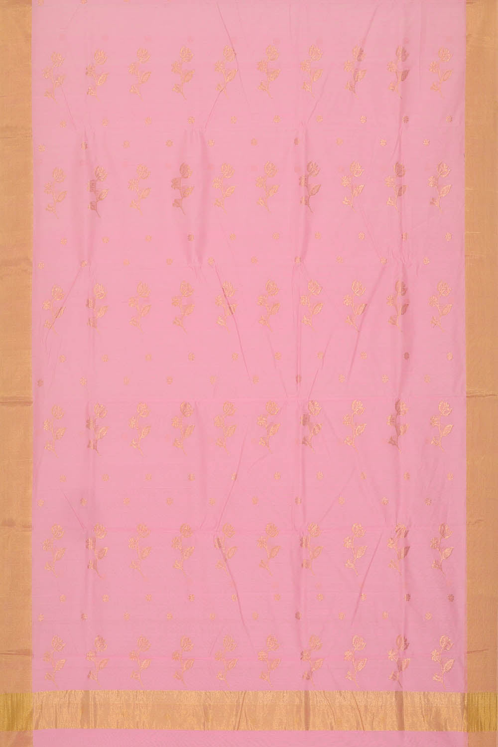 Image of Chanderi Cotton Silk Light Pink Saree