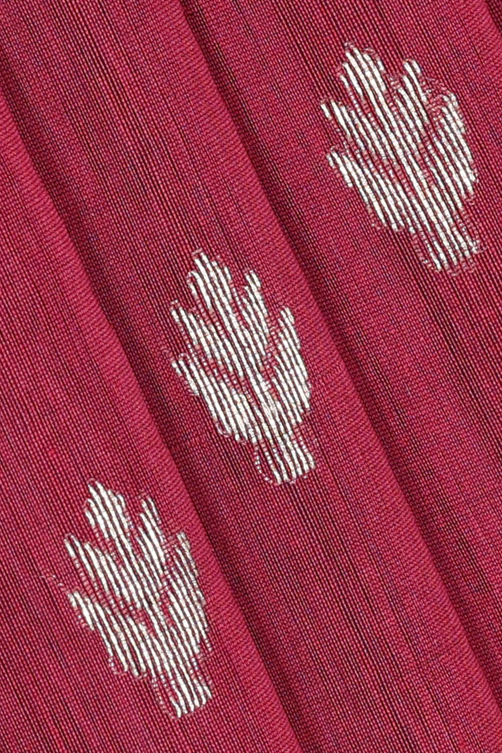 Image of Chanderi Cotton Silk Dark Pink Saree